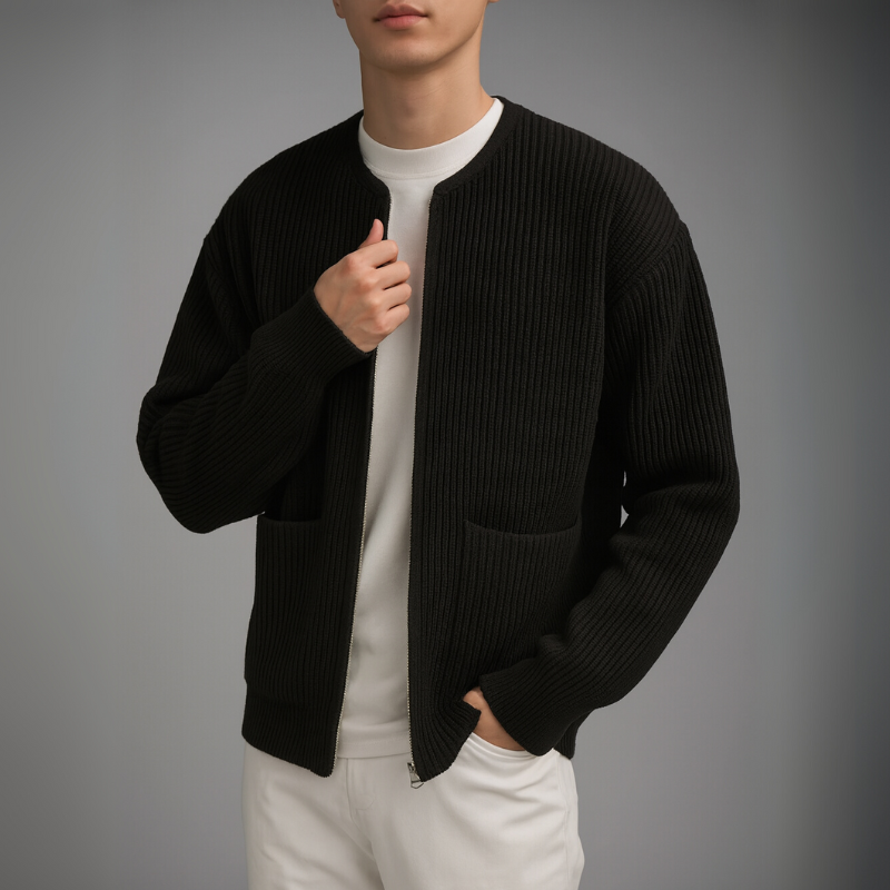 Oliver Knit Zip Cardigan