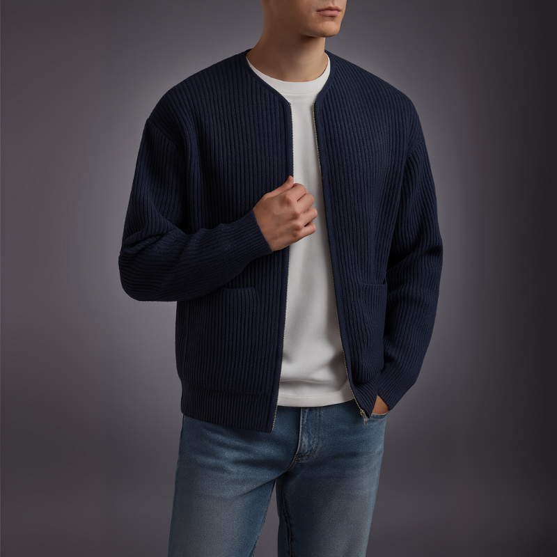 Oliver Knit Zip Cardigan