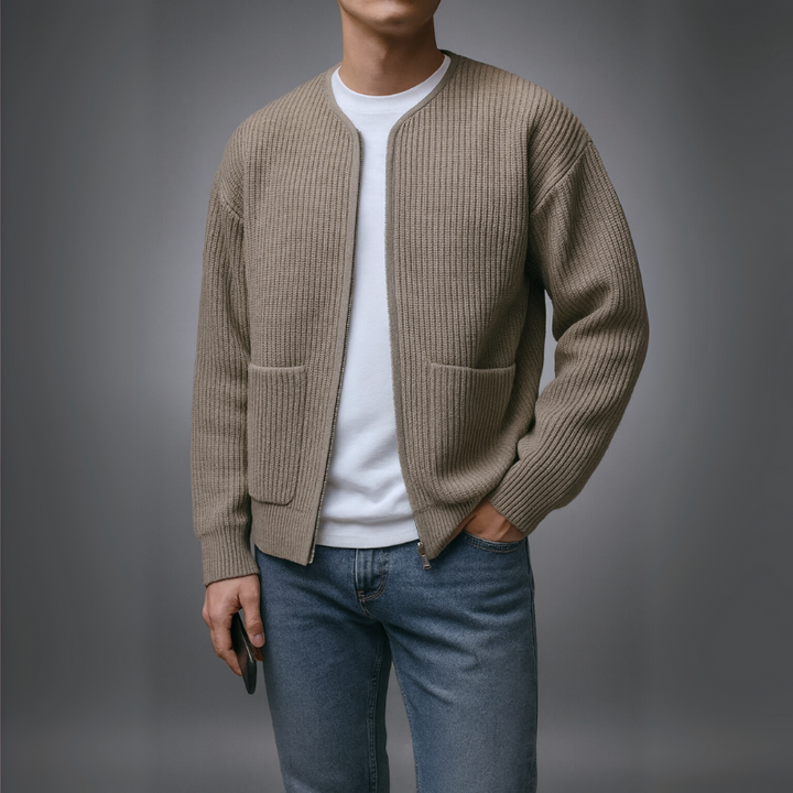 Oliver Knit Zip Cardigan