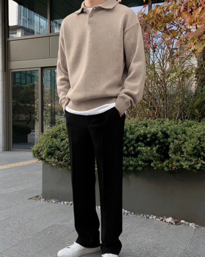 40 RULE™ |Woolen Button Half Zip