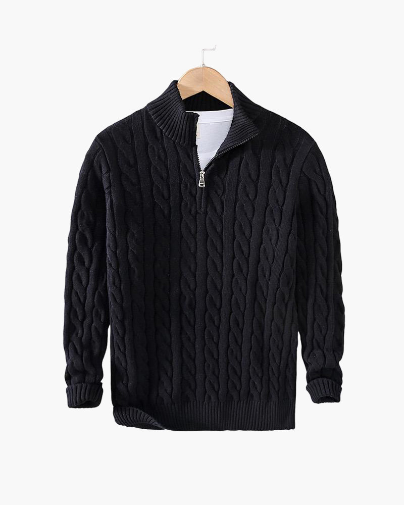 40 RULE™ | Zipped Cable Sweater