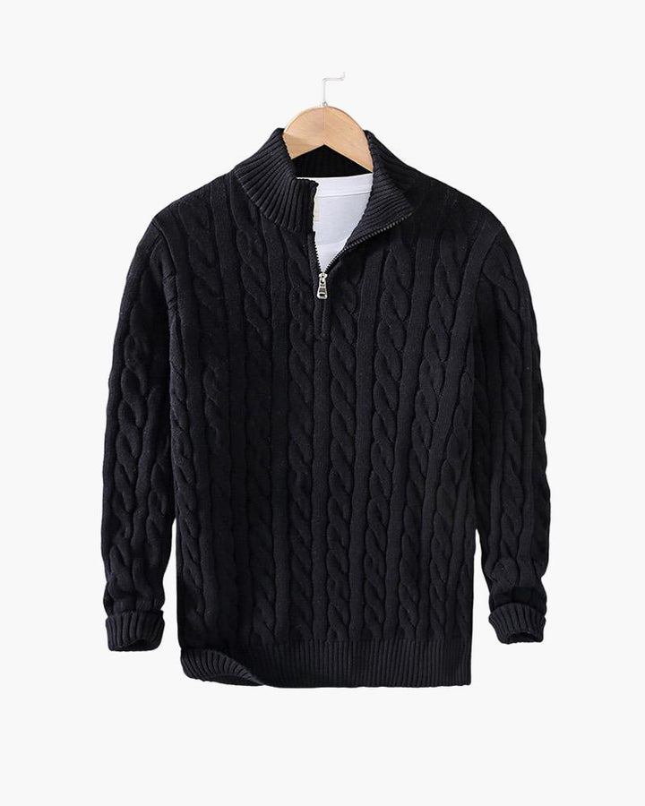 40 RULE™ | Zipped Cable Sweater