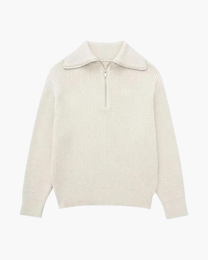 40 RULE™ | Striped Zip Up Sweater