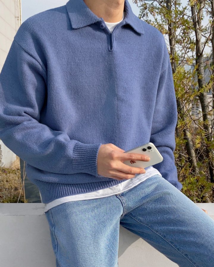 40 RULE™ |Woolen Button Half Zip