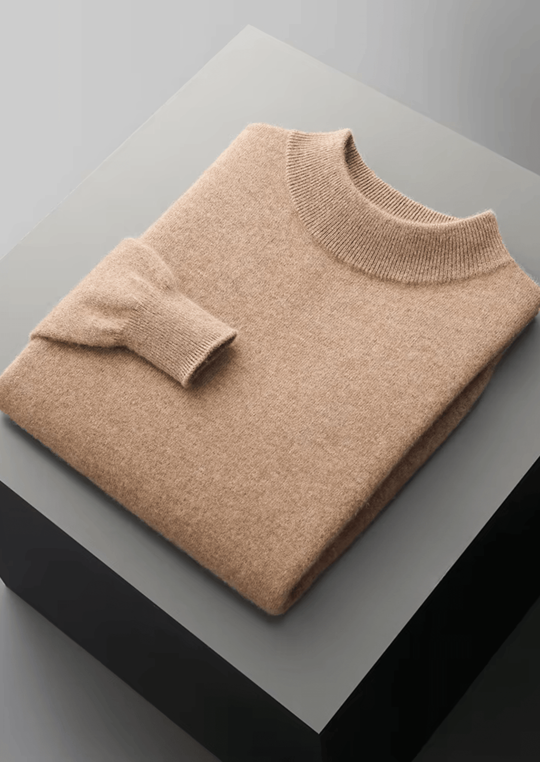MERINO WOOL CLASSIC MOCKNECK SWEATER