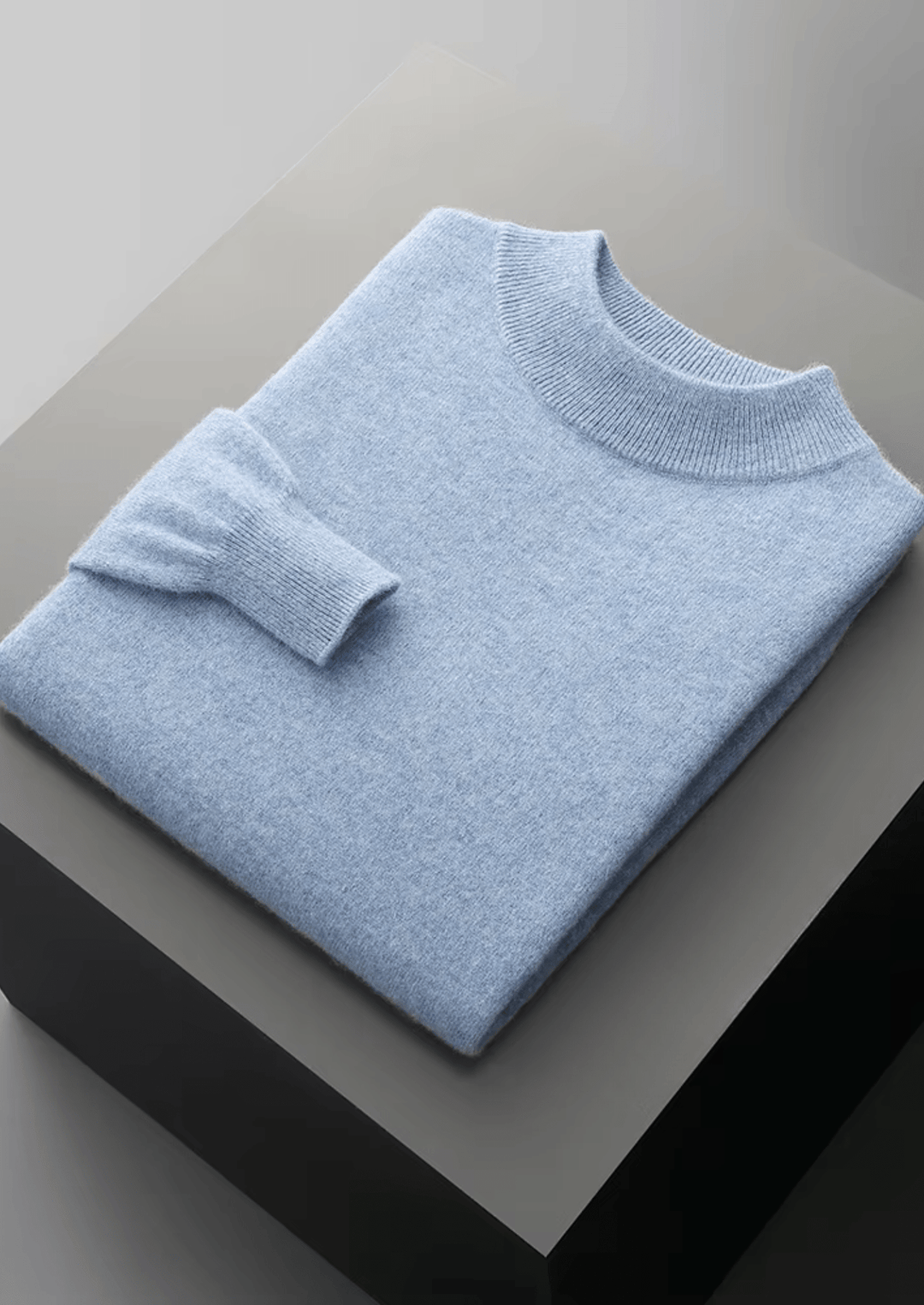 MERINO WOOL CLASSIC MOCKNECK SWEATER