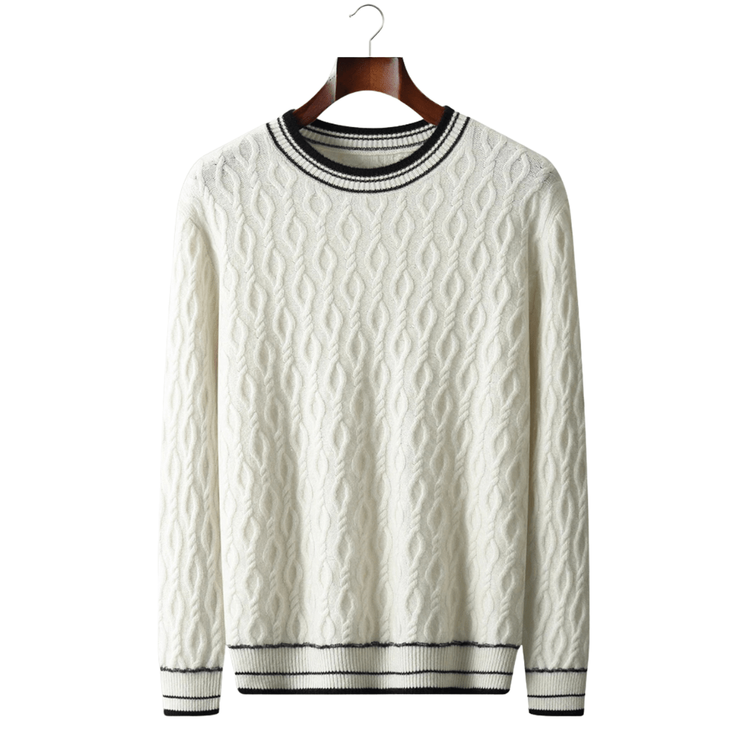COZY MERINO WOOL JACQUARD CREWNECK