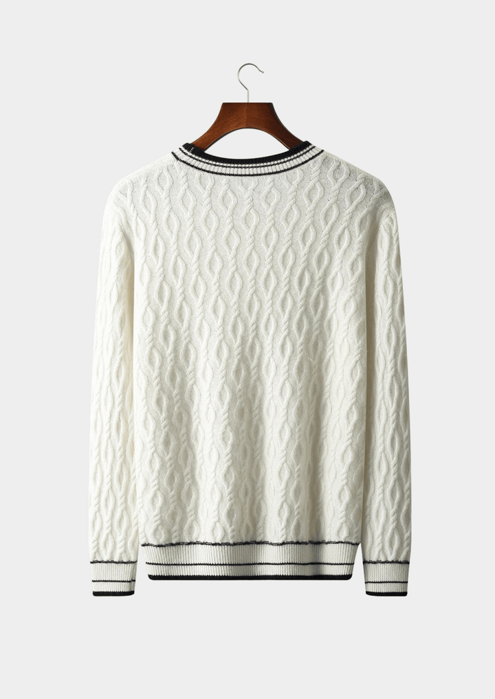 COZY MERINO WOOL JACQUARD CREWNECK