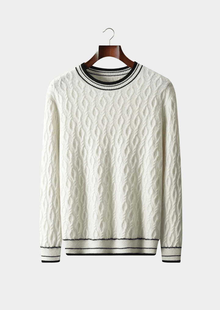 COZY MERINO WOOL JACQUARD CREWNECK