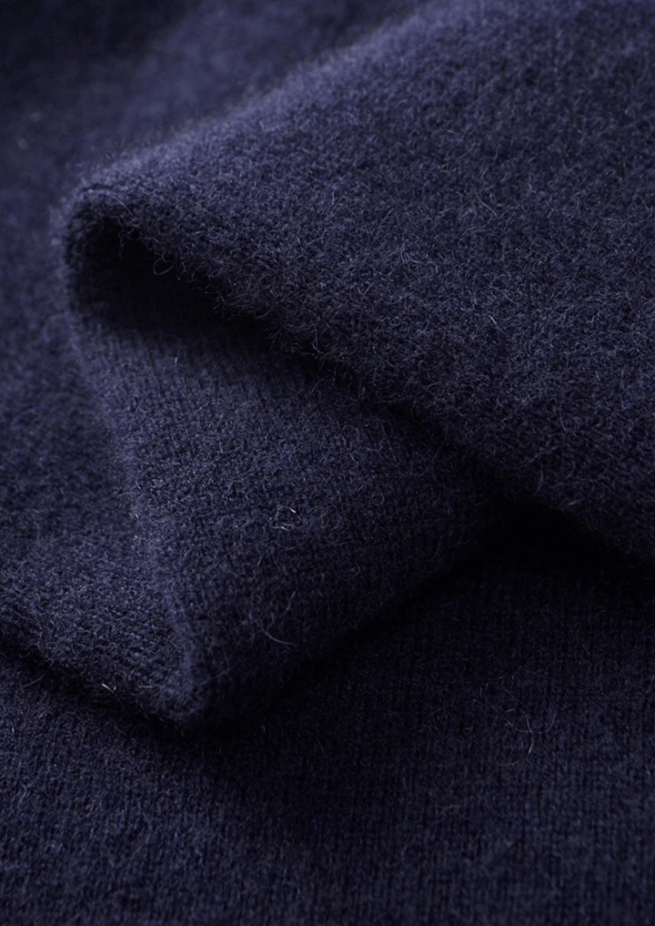 MERINO WOOL CONTRAST-EDGE POLO CARDIGAN